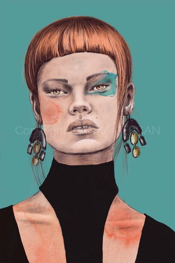 Poster Azadeh turquoise