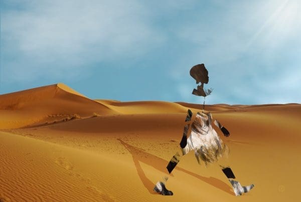 Poster Alike desert yellow landscape