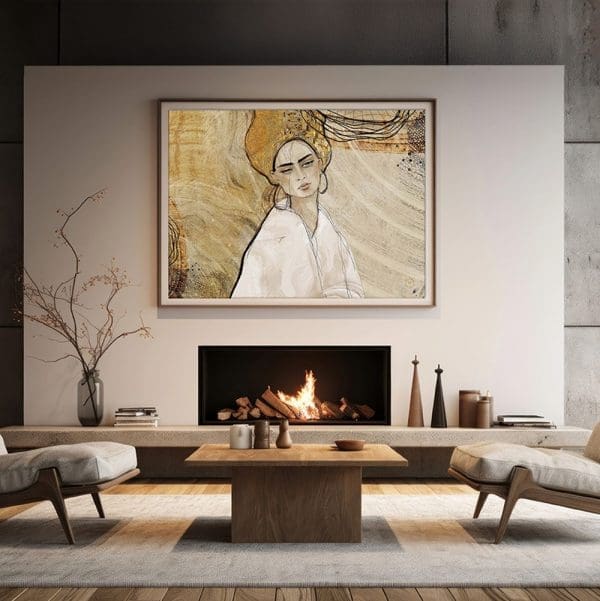 Poster inspirerad av Frida Kahlo och Gustav Klimt